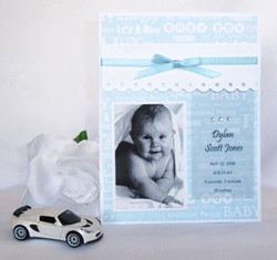 handmade greeting card baby announcement idea