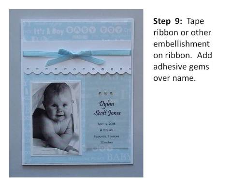 new baby card instructions