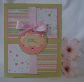 baby card ideas stripes polka dot