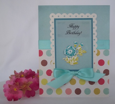   Birthday Cards on To Make A Birthday Card Like This One  Use A Scallop Border Punch To