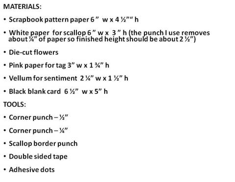 birthday card making instructions supplies