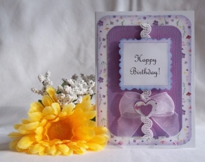 hand made card pretty floral