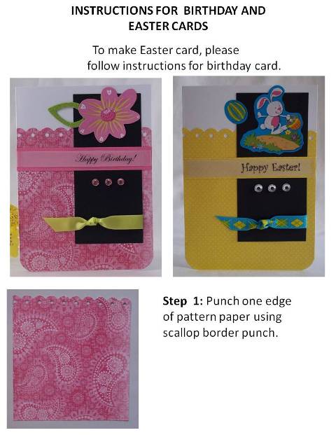 home made easter cards instructions