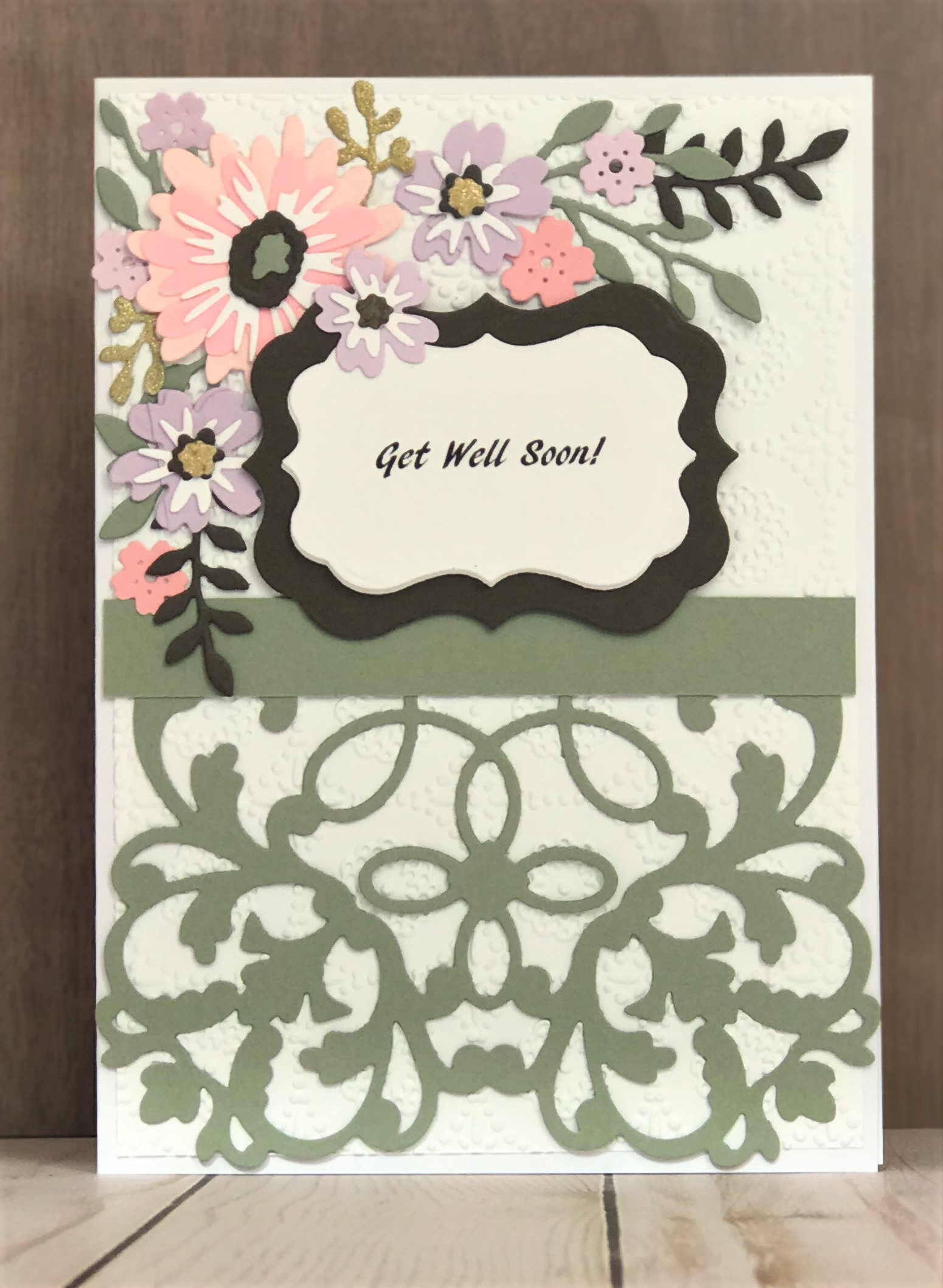 get well soon card with flowers