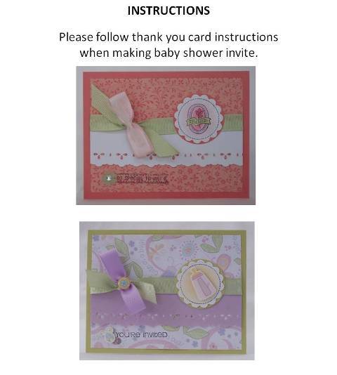 homemade baby shower invitation instructions