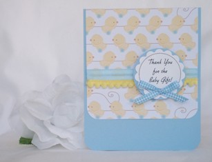 baby shower thank you card idea