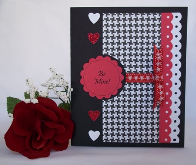 Valentines day crafts red black and white 