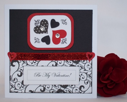 homemade card ideas black red white