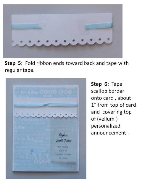 new baby card instructions