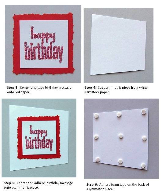 birthday card handmade instructions step 2