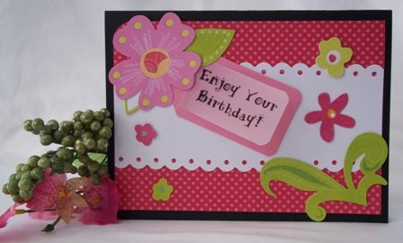 birthday card making tropical flowers