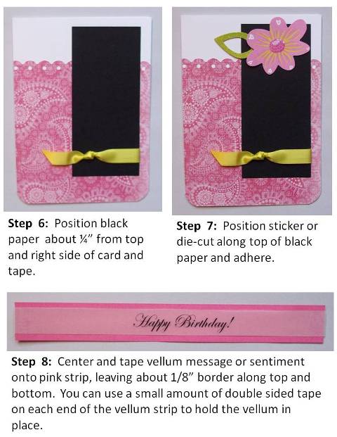 make birthday card instructions step 4