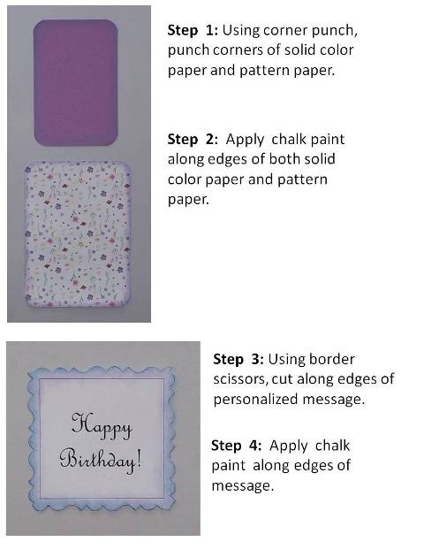 create a brithday card instructions step 2