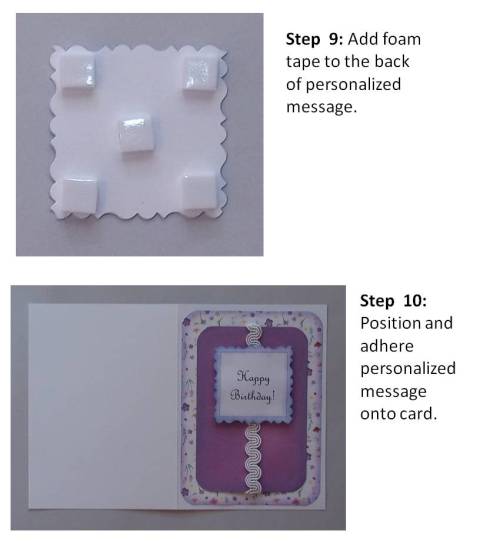 create a brithday card instructions step 5
