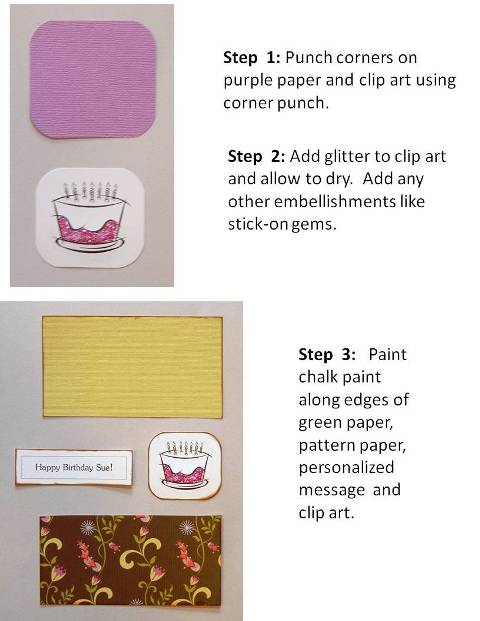 birthday card design step by step