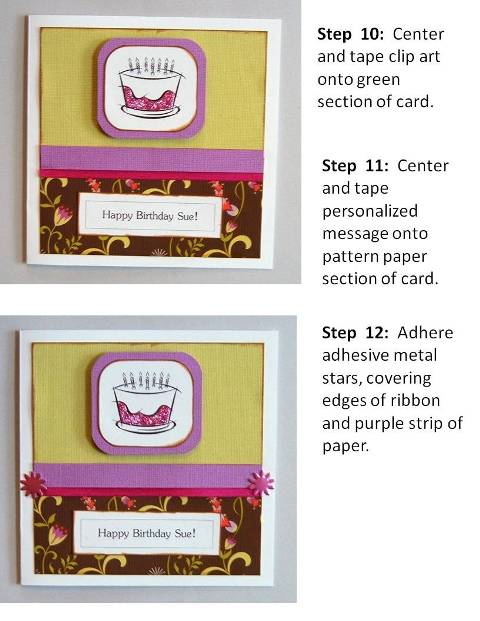 birthday card design step by step instructions