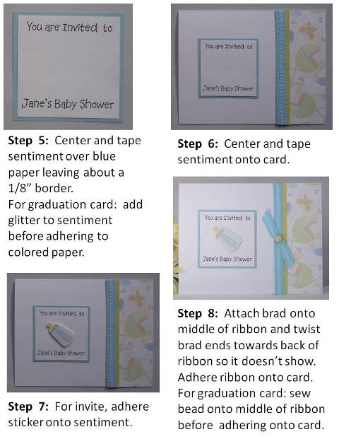 graduation greeting card directions