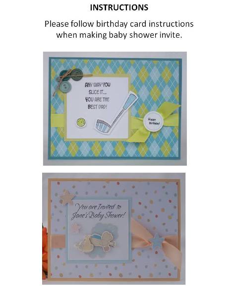 homemade baby shower invitations instructions