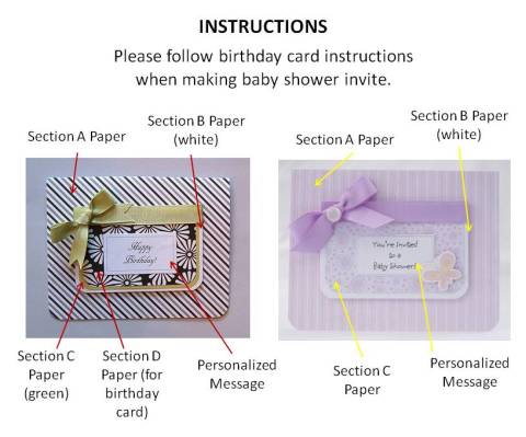 baby shower invitation idea directions
