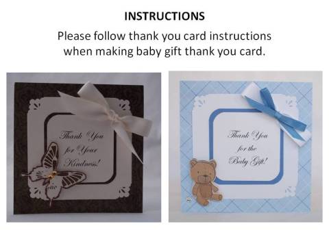 thank you for baby gift instructions