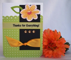 making thank you card flower