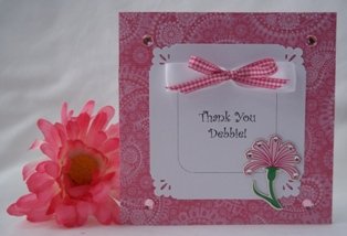 making thank you card flower
