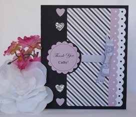 thank you card ideas purple black