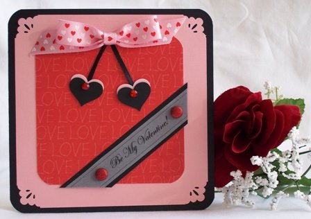 Valentine Craft Idea  pink black red