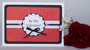 home made greeting cards valentines red black